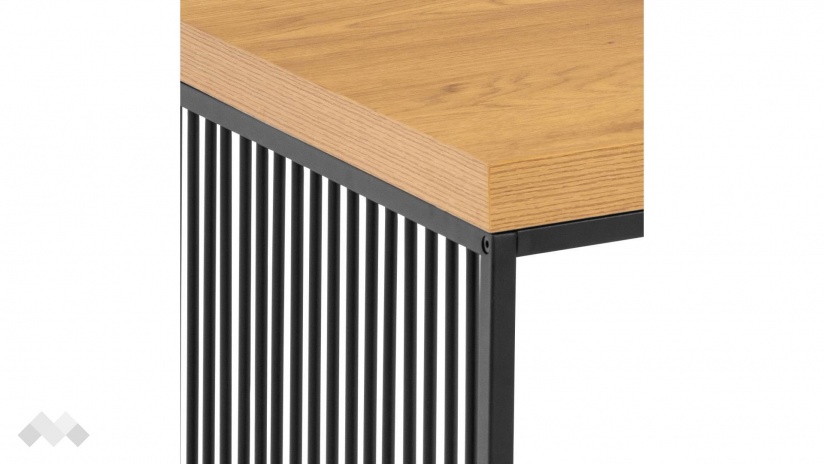 Холна маса Стрингтън дъб натурал с черен мат - изглед 3