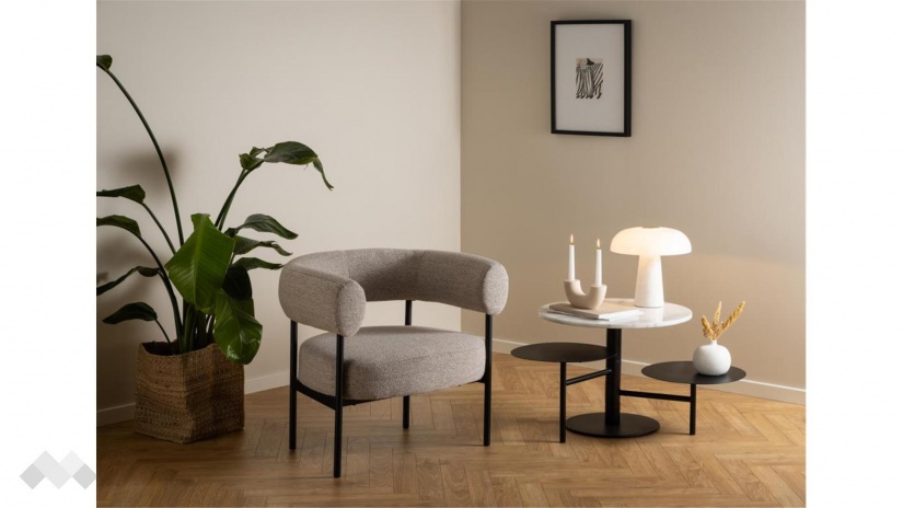 Холна маса Трио бял мрамор с черен мат - изглед 6