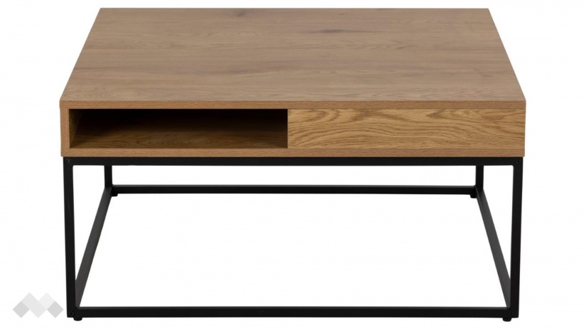 Холна маса Уилфорд дъб натурал с черен дъб - изглед 2 - МебелМаг Холна маса Уилфорд дъб натурал с черен дъб - изглед 2