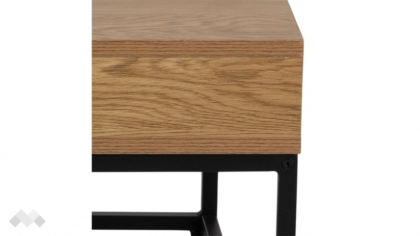 Холна маса Уилфорд дъб натурал с черен дъб - изглед 5 - МебелМаг Холна маса Уилфорд дъб натурал с черен дъб - изглед 5