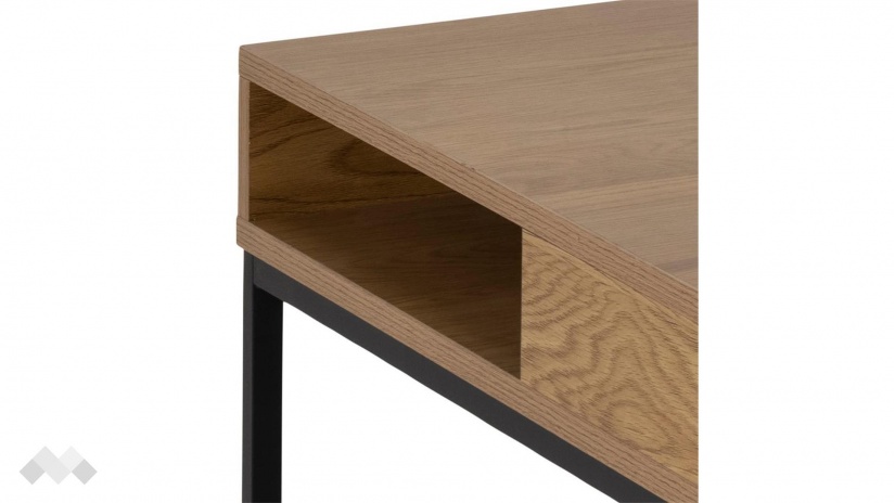Холна маса Уилфорд дъб натурал с черен дъб - изглед 6 - МебелМаг Холна маса Уилфорд дъб натурал с черен дъб - изглед 6