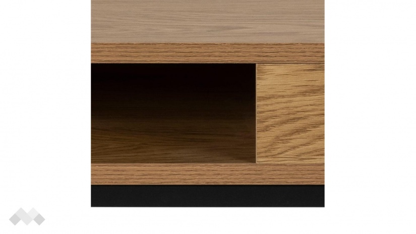 Холна маса Уилфорд дъб натурал с черен дъб - изглед 7 - МебелМаг Холна маса Уилфорд дъб натурал с черен дъб - изглед 7