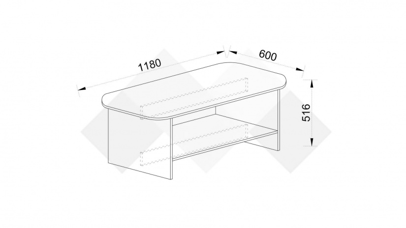 Холна маса Янин дъб дакота - изглед 2 - МебелМаг Холна маса Янин дъб дакота - изглед 2