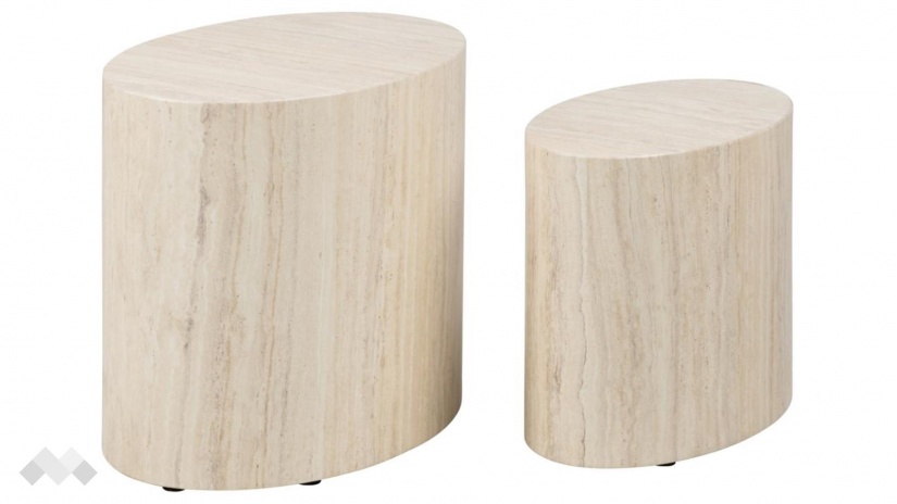 Холна маса Миши комплект маси травертин - изглед 1