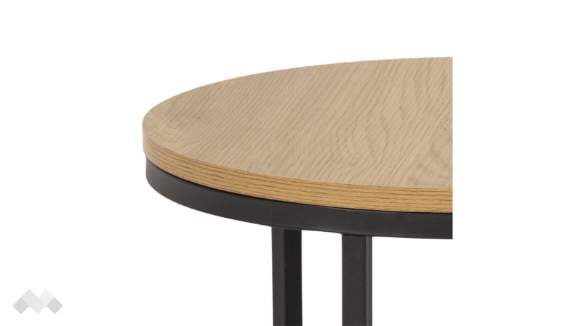 Холна маса Спиро комплект маси тъмен дъб с черно - изглед 3 - МебелМаг Холна маса Спиро комплект маси тъмен дъб с черно - изглед 3