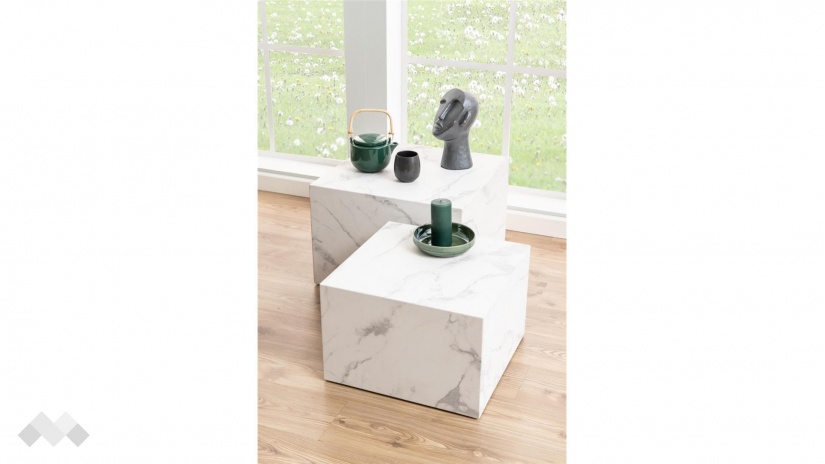 Холна маса Заре комплект маси бял мрамор - изглед 5