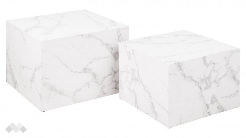 Холна маса Заре комплект маси бял мрамор - изглед 1