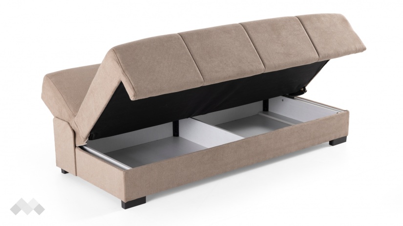 Клик-клак канапе Бостън триместни кафяв - изглед 3