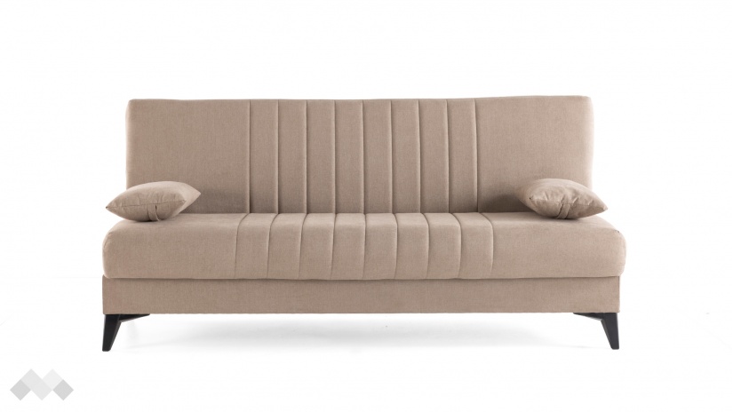 Клик-клак канапе Кенто триместни кафяв - изглед 2 - МебелМаг Клик-клак канапе Кенто триместни кафяв - изглед 2