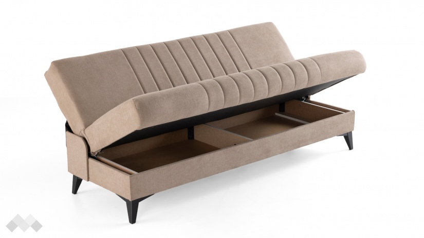 Клик-клак канапе Кенто триместни кафяв - изглед 3 - МебелМаг Клик-клак канапе Кенто триместни кафяв - изглед 3