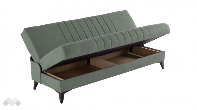 Клик-клак канапе Кенто триместни зелен - изглед 4 - МебелМаг Клик-клак канапе Кенто триместни зелен - изглед 4