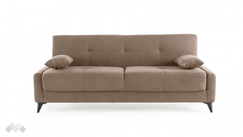 Клик-клак канапе Нейт триместни кафяв - изглед 3 - МебелМаг Клик-клак канапе Нейт триместни кафяв - изглед 3