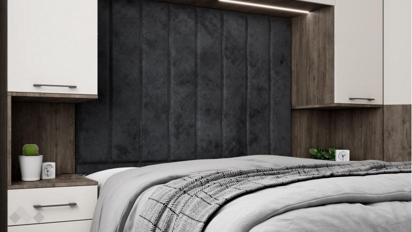 Спален комплект Комо К3 орех селект тъмен с кашмир - изглед 3