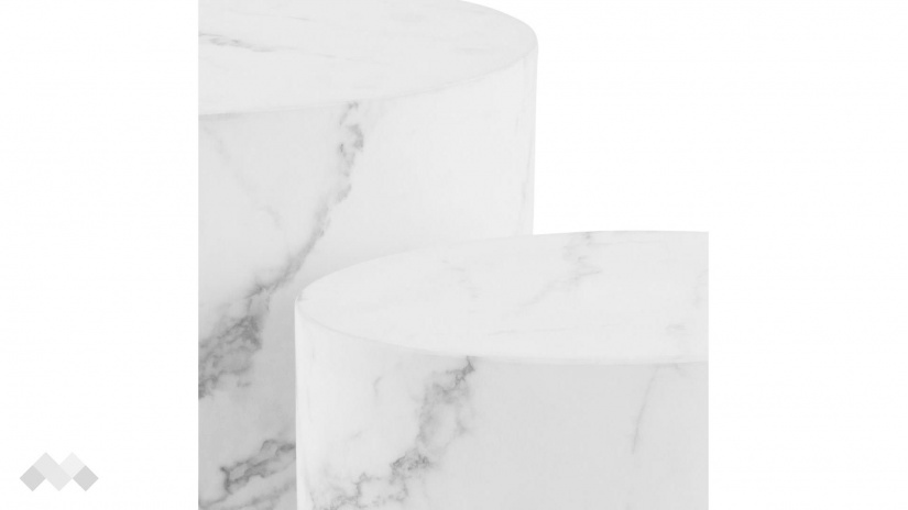 Холна маса Миши комплект маси бял мрамор - изглед 3