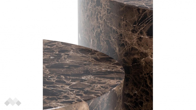 Холна маса Заре комплект маси кафяв мрамор - изглед 3