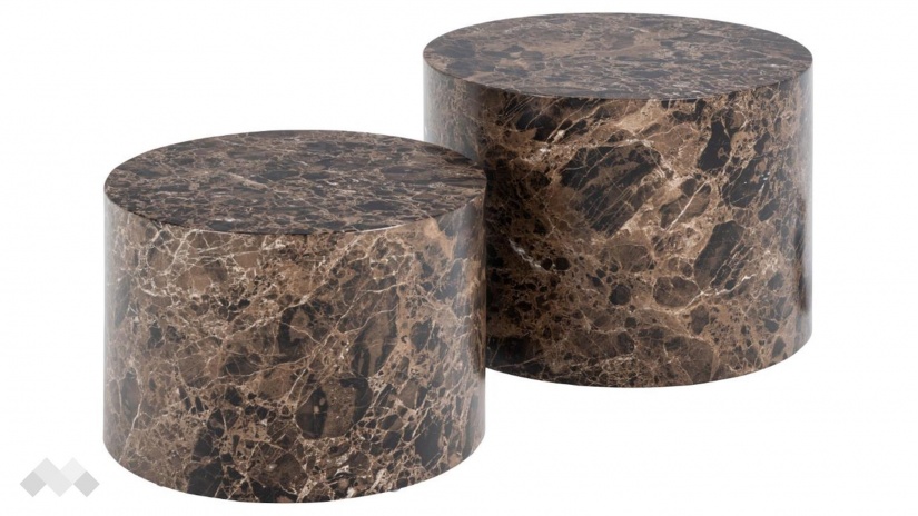 Холна маса Заре комплект маси кафяв мрамор - изглед 1