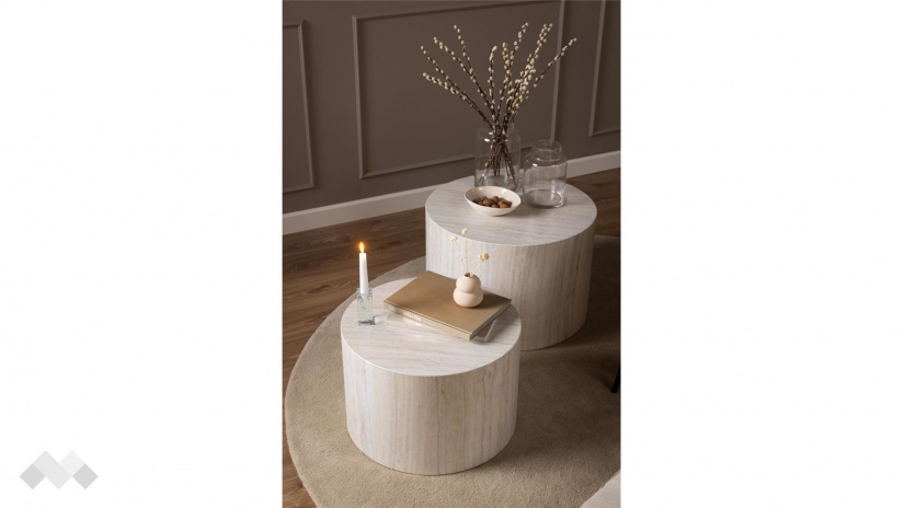 Холна маса Заре комплект маси травертин - изглед 6 - МебелМаг Холна маса Заре комплект маси травертин - изглед 6