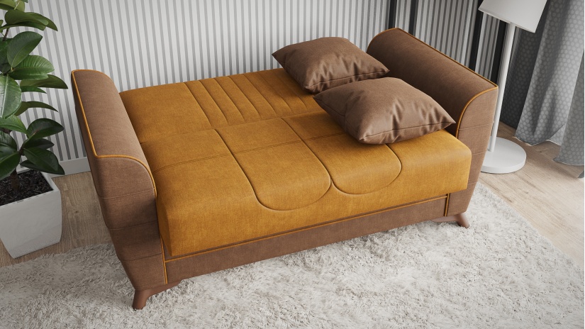 Комплект дивани за дневна Ялта комплекти горчица - изглед 10 - МебелМаг Комплект дивани за дневна Ялта комплекти горчица - изглед 10