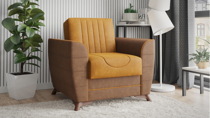 Комплект дивани за дневна Ялта комплекти горчица - изглед 11 - МебелМаг Комплект дивани за дневна Ялта комплекти горчица - изглед 11