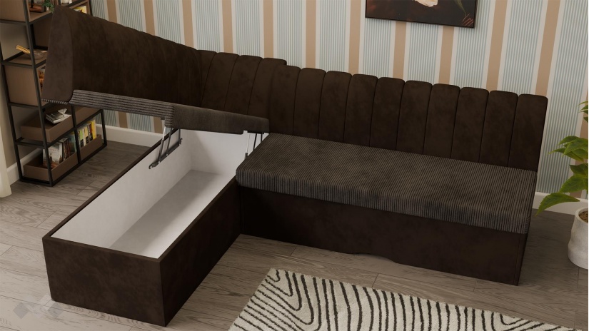 Кухненски ъгъл Кариби с посока кафяв - изглед 3