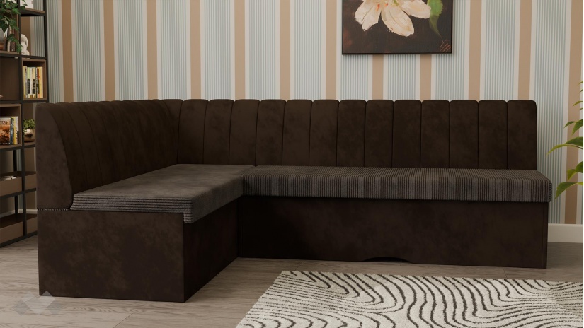 Кухненски ъгъл Кариби с посока кафяв - изглед 2