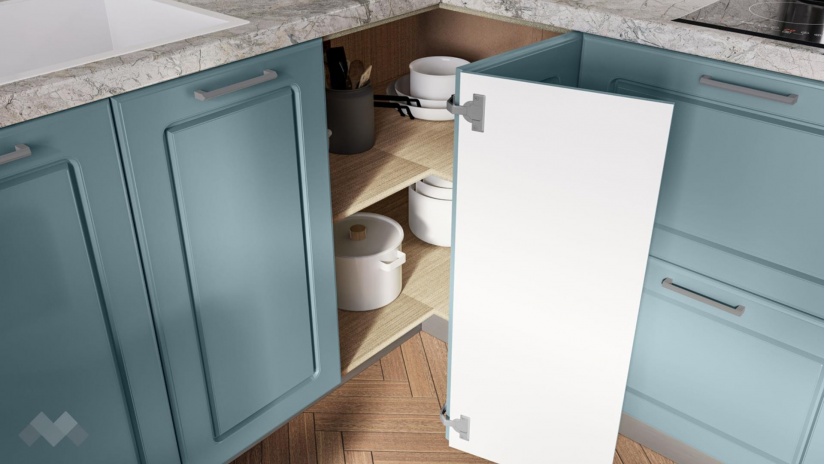 Кухня Дана ъглови деним мат с мока - изглед 4