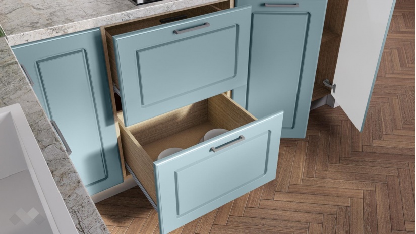 Кухня Дана ъглови деним мат с мока - изглед 6