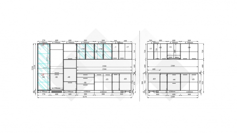 Кухня Дана ъглови деним мат с мока - изглед 9