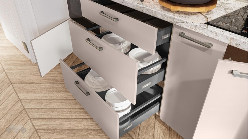 Кухня Бали прави капучино мат с карбон мат и сонома арвен - изглед 6