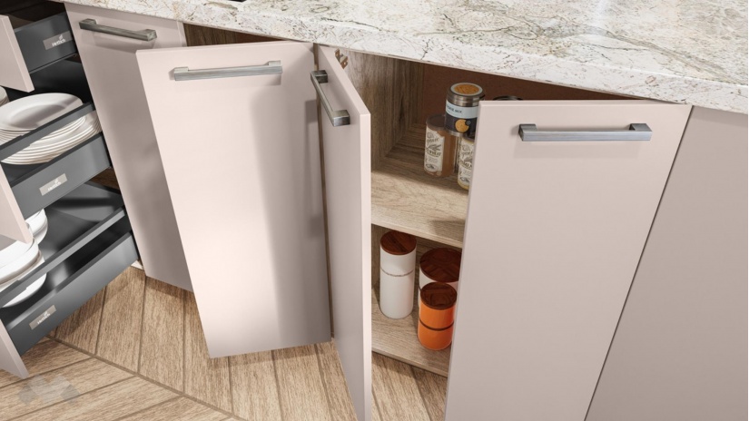 Кухня Бали прави капучино мат с карбон мат и сонома арвен - изглед 7