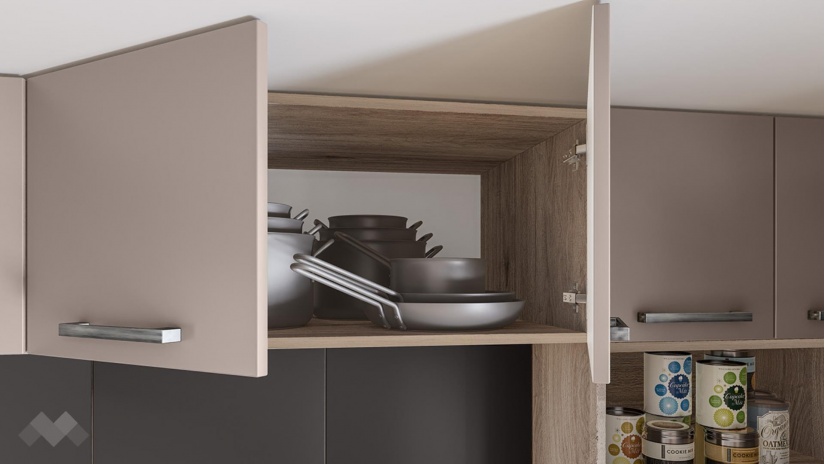 Кухня Бали прави капучино мат с карбон мат и сонома арвен - изглед 4