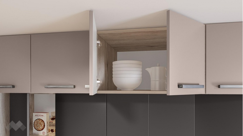 Кухня Бали прави капучино мат с карбон мат и сонома арвен - изглед 5