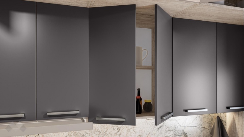 Кухня Бали прави капучино мат с карбон мат и сонома арвен - изглед 3