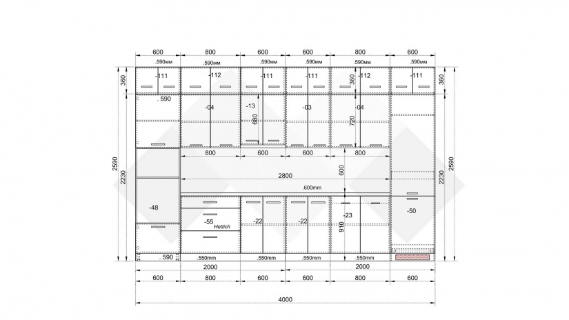 Кухня Бали прави капучино мат с карбон мат и сонома арвен - изглед 10