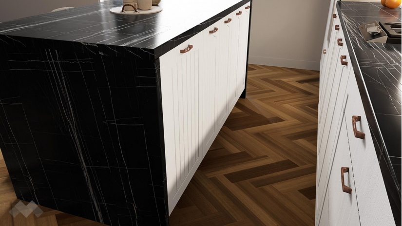 Кухня Кали с остров бял фладер с бяло гладко - изглед 8 - МебелМаг Кухня Кали с остров бял фладер с бяло гладко - изглед 8