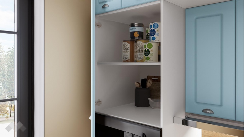 Кухня Зана прави деним мат с бяло гладко - изглед 4