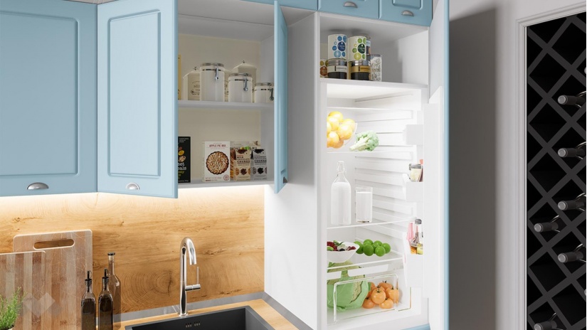 Кухня Зана прави деним мат с бяло гладко - изглед 7