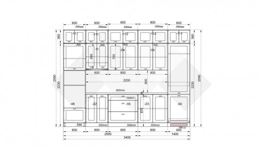 Кухня Зана прави деним мат с бяло гладко - изглед 8