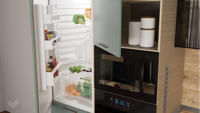 Кухня Зума прави олив мат с мока - изглед 7 - МебелМаг Кухня Зума прави олив мат с мока - изглед 7