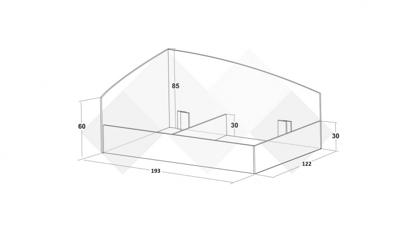 Легло 120/190 Борей с включен матрак Бонел 120/190 браун силвърджак - изглед 3 - МебелМаг Легло 120/190 Борей с включен матрак Бонел 120/190 браун силвърджак - изглед 3