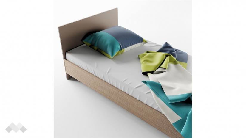 Легло 90/200 Хенри мока с лате - изглед 2