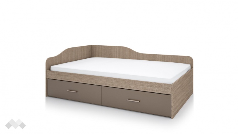 Легло с чекмеджета 120/190 Марс мока с лате - изглед 1 - МебелМаг Легло с чекмеджета 120/190 Марс мока с лате - изглед 1
