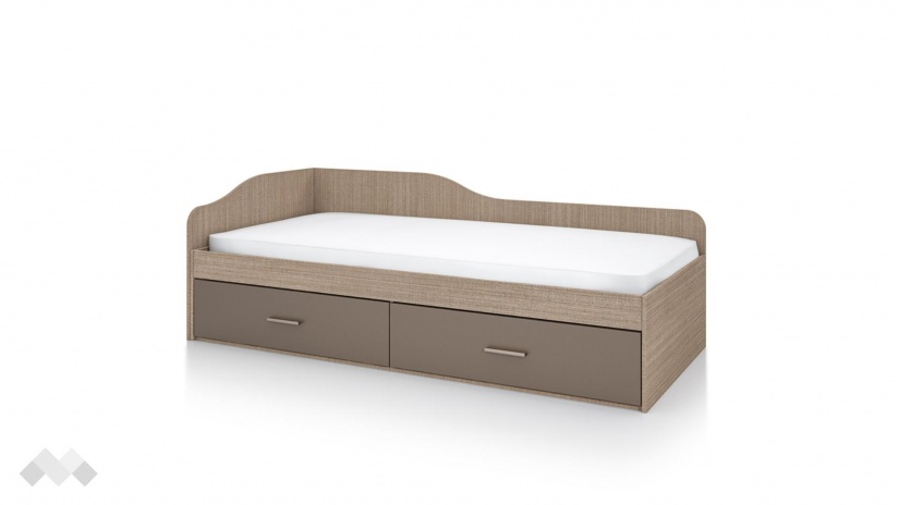 Легло с чекмеджета 90/200 Плуто мока с лате - изглед 1