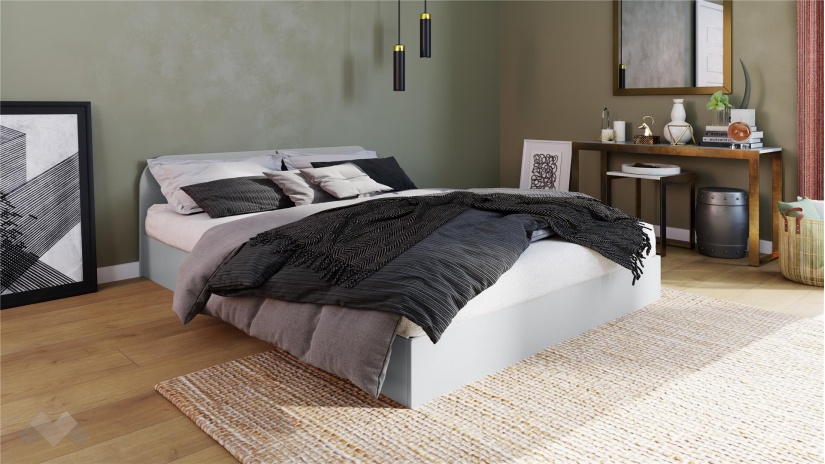 Легло 144/190 Скай с включен матрак Бонел 144/190 нардо сив - изглед 1 - МебелМаг Легло 144/190 Скай с включен матрак Бонел 144/190 нардо сив - изглед 1