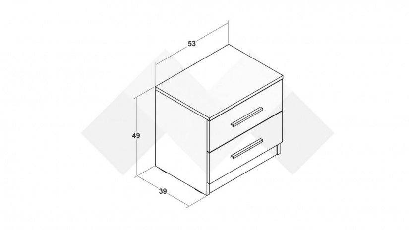 Нощен шкаф Ривас дафне - изглед 2
