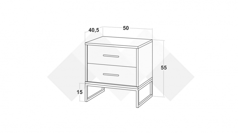 Нощно шкафче Велора кашмир - изглед 2 - МебелМаг Нощно шкафче Велора кашмир - изглед 2