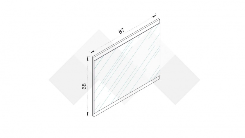 Огледало Комо орех селект тъмен - изглед 2 - МебелМаг Огледало Комо орех селект тъмен - изглед 2