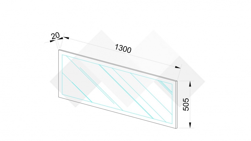 Огледало Поситано дъб дилън тъмен - изглед 3
