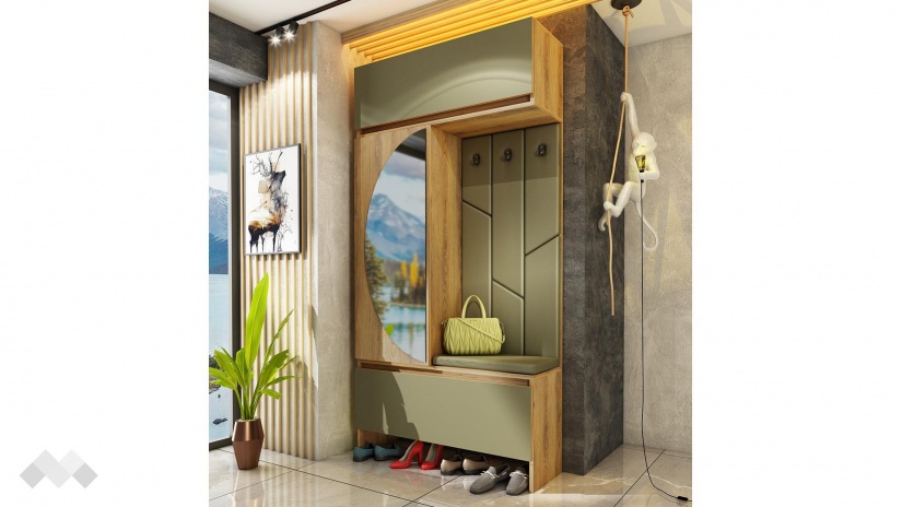 Портманто Торо дъб евок с маслина - изглед 2