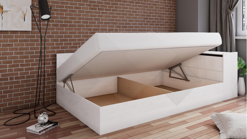 Приста с ракла 120/190 Арго с включен матрак Бонел 120/190 бял фладер - изглед 2